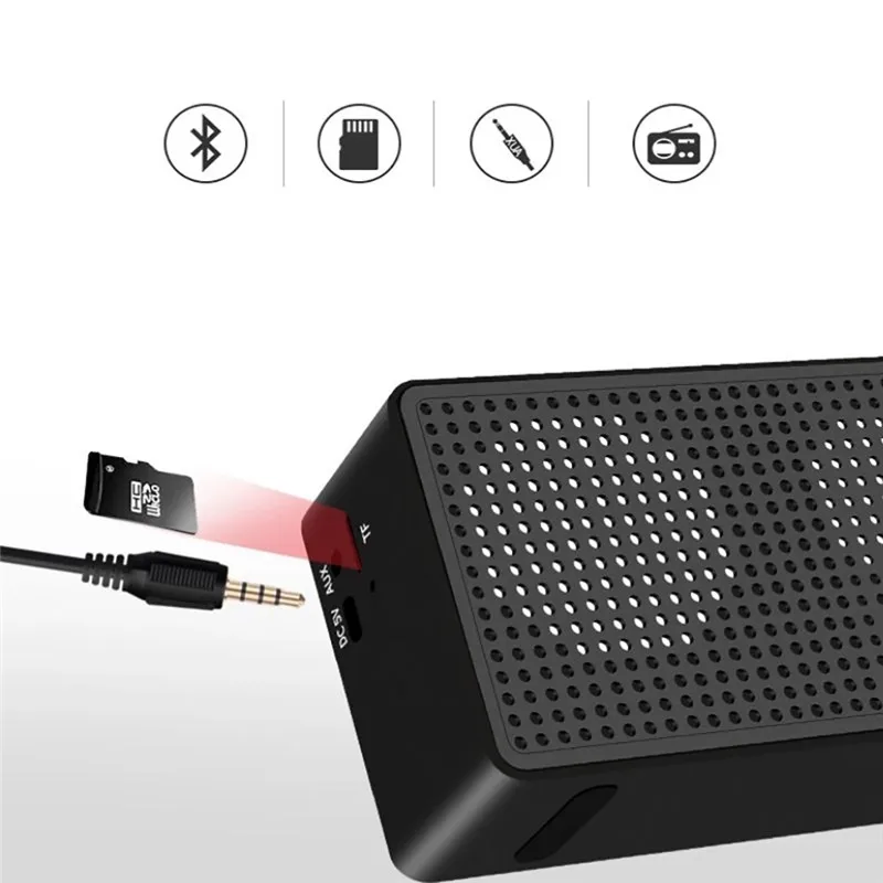 Многофункциональный Будильник беспроводной Bluetooth стерео часы карты портативный зеркало маленький динамик 40DEC23