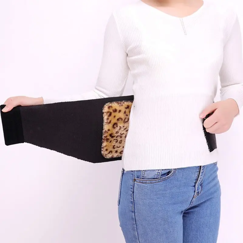 Unisex Winter Thicken Plush Waist Warmer Lumbar Support Belt Thermal Protector NEW