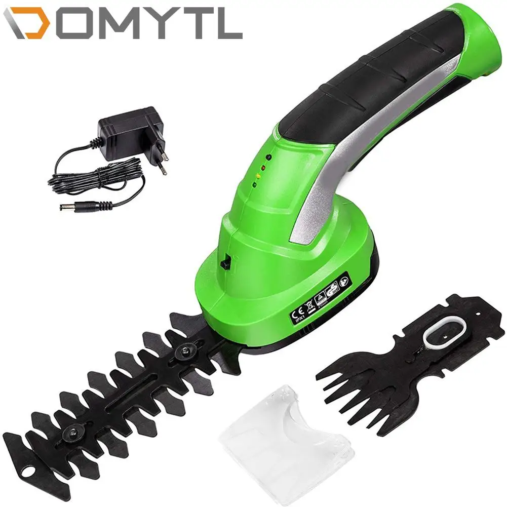 

7,2 в маленький 2 в 1 ручной электрический триммер для растений цветов садоводства перезаряжаемые беспроводные ножницы для забора инструмент для прополки