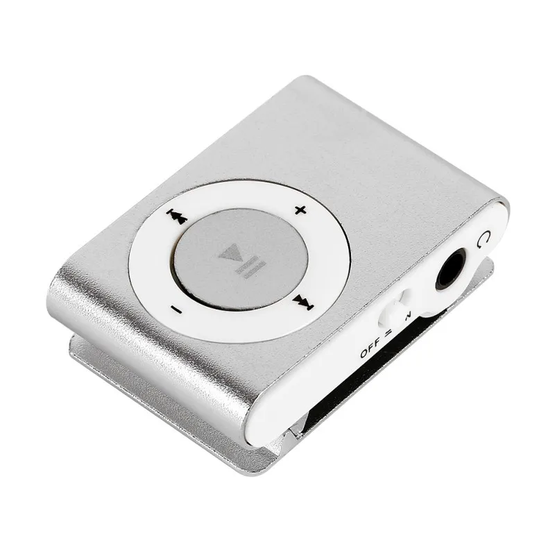 USB металлический мини MP3-плеер с зажимом, спортивный портативный музыкальный цифровой TF/SD слот для карты, плеер mp 3 плеер, карта для бега, переносной мини mp3 Mu - Цвет: Серебристый