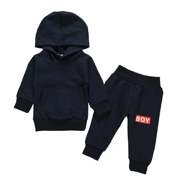

Spring Autumn Kids Cotton Clothes Sets Baby Girls Boys Sports Hooded T-Shirt Pants 2pcs/Sets Fashion Children Casual Tracksuits