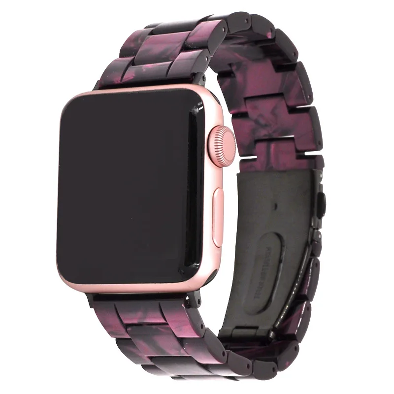 Purple Ремешок для Apple Watch, серия 4, 3, 2, 1, сменный ремешок для часов, ремешок, браслеты для Apple iWatch, 38 мм/40 мм, 42 мм/44 мм - Цвет ремешка: Purple