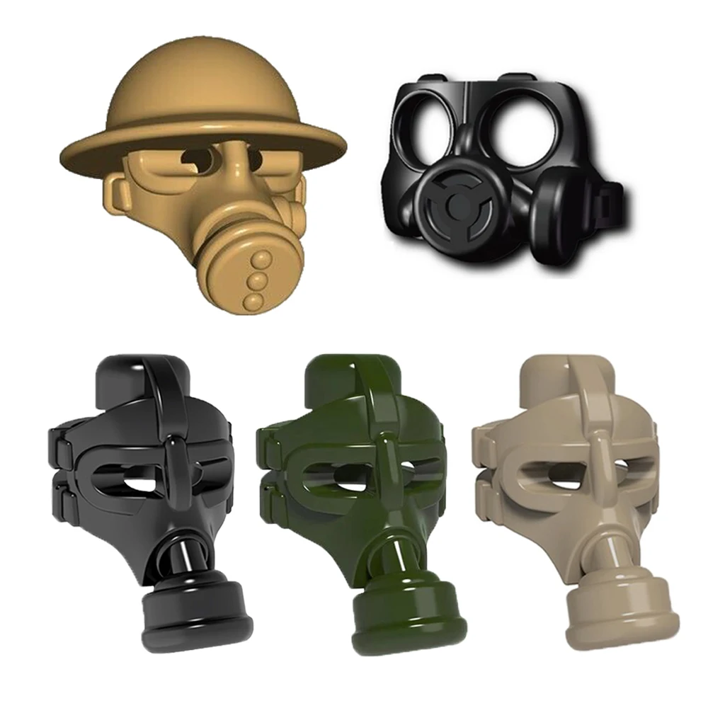 Конструктор Военный Спецназ противогаз WW2 аксессуары для солдат спецназа оружие