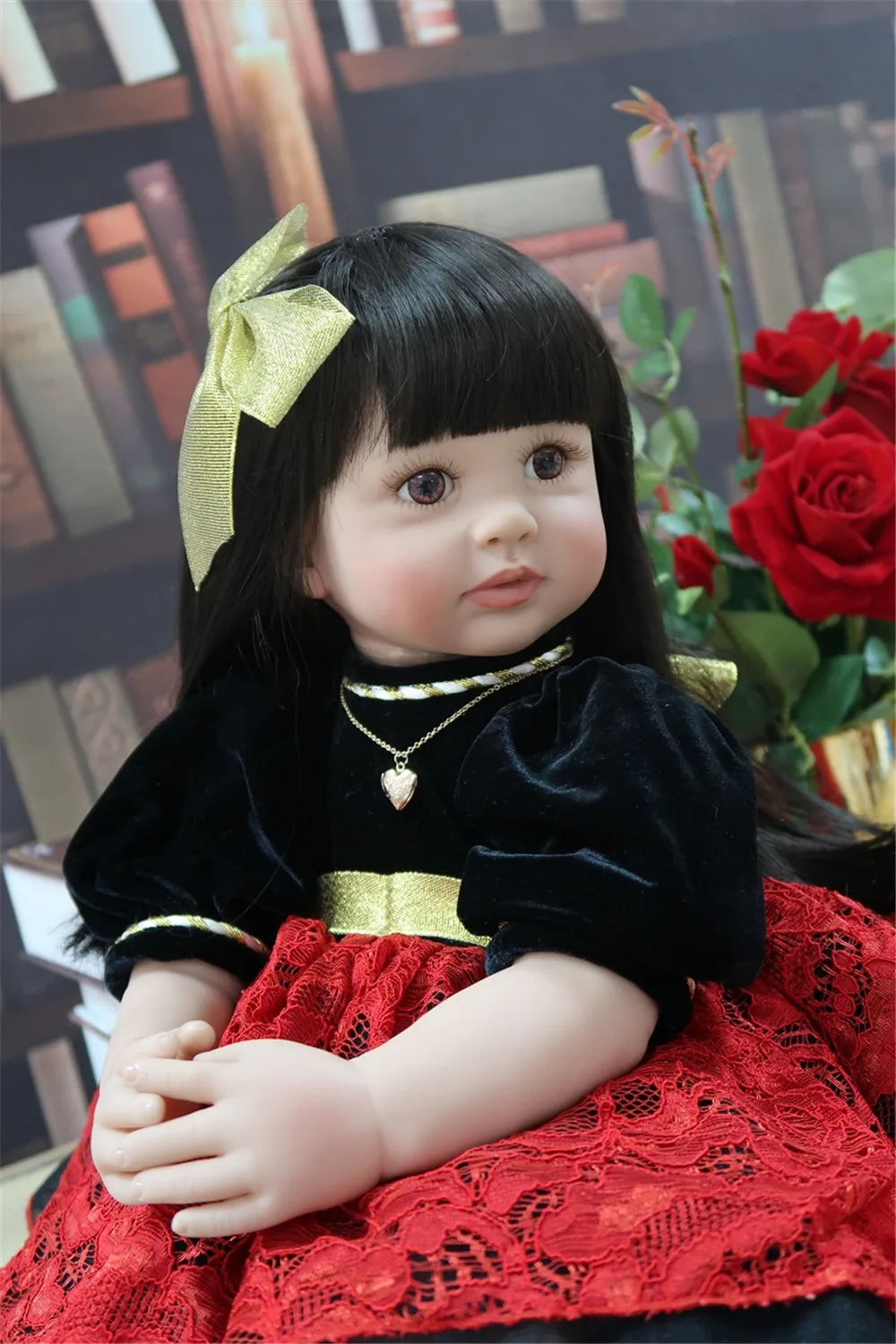 2" 60 см мягкий силиконовый винил Reborn Baby Dolls элегантная девочка принцесса платье reborn Малыш кукла игрушки подарок на день рождения