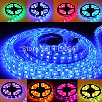 

5050 5M LED Strip SMD Flexible light 60leds/m indoor outdoor lighting waterproof warm/white/red/green/blue string string