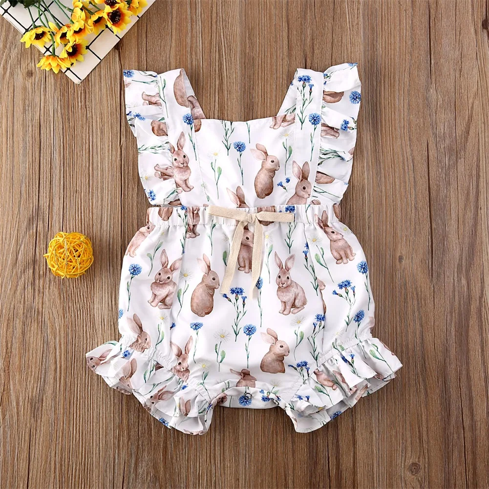 baby girl bunny romper