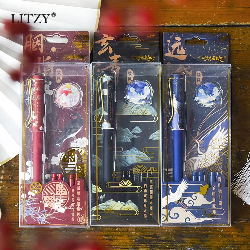 Перьевая ручка LITZY в стиле ретро 5 шт. карандаш китайском для каллиграфии перьевая