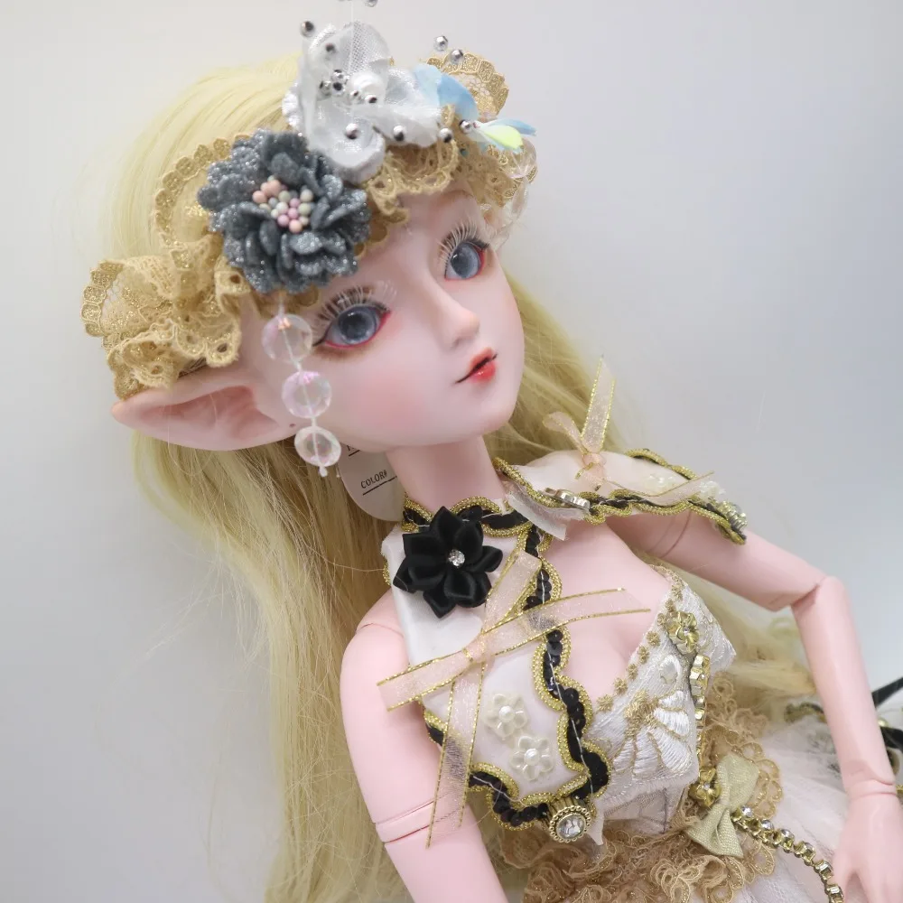 Индивидуальные BJD куклы эльф кукла DIY пластиковая кукла 24 шарнира шарнирная кукла 58 см