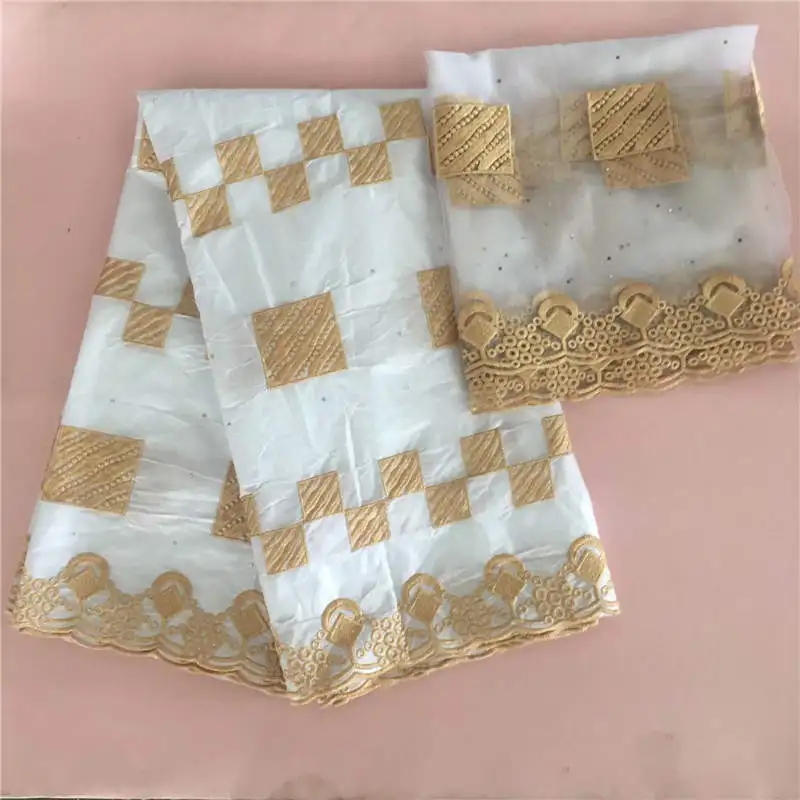 Высокое качество Африканский Базен Riche парча ткань горячая Распродажа 5+ 2 ярдов/комплект кружевной ткани для женского платья! WXF9285