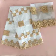 Высокое качество Африканский Базен Riche парча ткань горячая Распродажа 5+ 2 ярдов/комплект кружевной ткани для женского платья! WXF9285