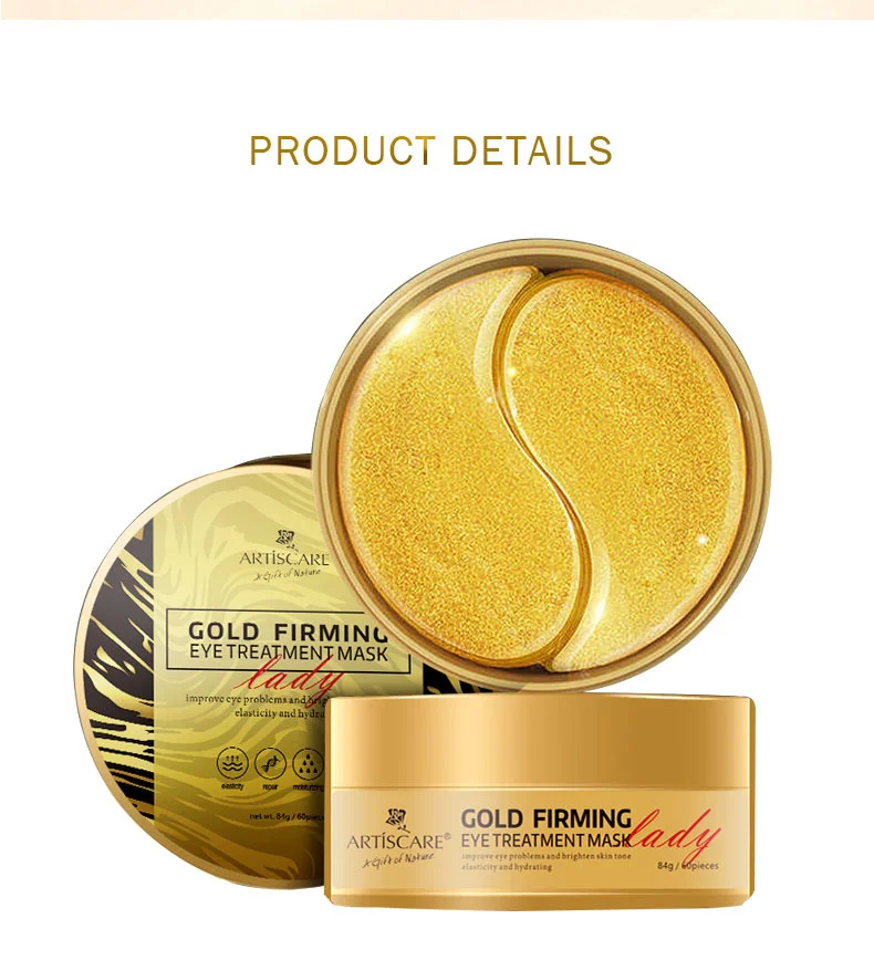 ARTISCARE Eye patches Hyaluron Acid & Gold & Seaweed & Black Pearl Anti Wrinkle Dark Circles Crystal Collagen Gel Eye Masks