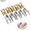 5pc Nail Art C Curved Shape Extension Guide Tips French Foil Acrylic Polish Gel UV Design Form Reusable Metal Mold Manicure Tool ► Photo 1/6