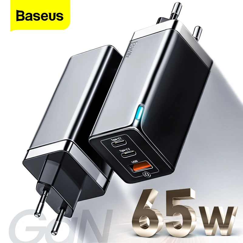 Baseus GAN 65W USB C Charger Quick Charge 4 0 3 0 QC4 0 QC PD3