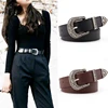 Black Leather Belt Women Metal Heart Buckle Waist Belt Vintage Western Carved Ladies Belt Waistband cinturon mujer ► Photo 2/6