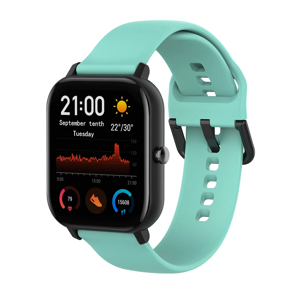 Силиконовый ремешок для наручных часов для Huami Amazfit GTS GTR Bip, Смарт-часы, спортивный сменный Браслет, аксессуары для браслетов