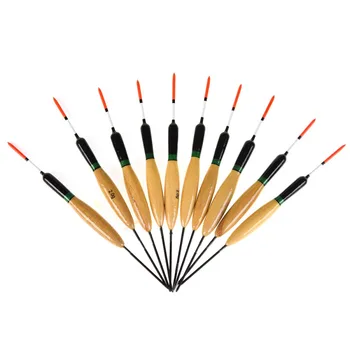 

10 Pcs/Set High Sensitivity Float Marked Bold Tail Fir Wood Fluorescent Light Float Fishing Paulownia Float Bobber