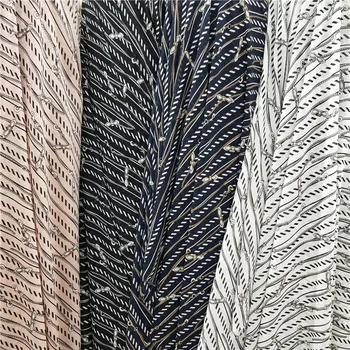 

New Style Chiffon Fabric Shirt Dress Shawl Skirt Garment Accessory Micro Transparent Chain Pattern Printed Fabric