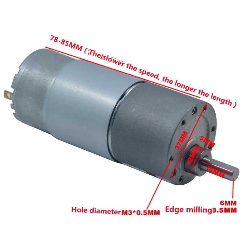 ajustavel dc gear reducer motor motor da 05