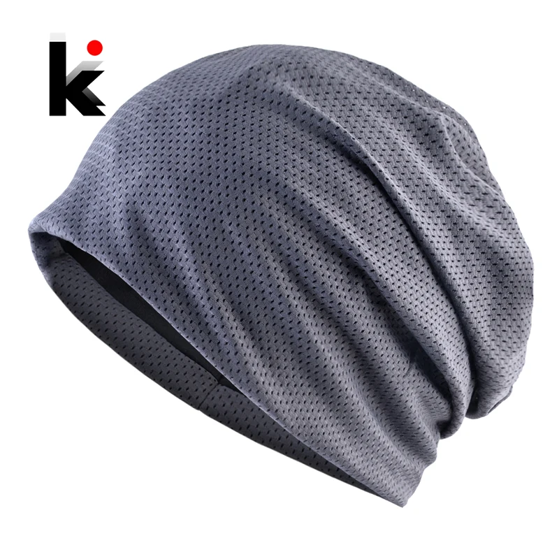 Breathable Beanies Spring Outdoor Casual Skullies Beanies Women Summer Mesh Thin Bonnet Gorras Solid Color Fashion Soft Hat Men skullies beanies embroidered beanies fashion beanies knitted beanie cotton beanie