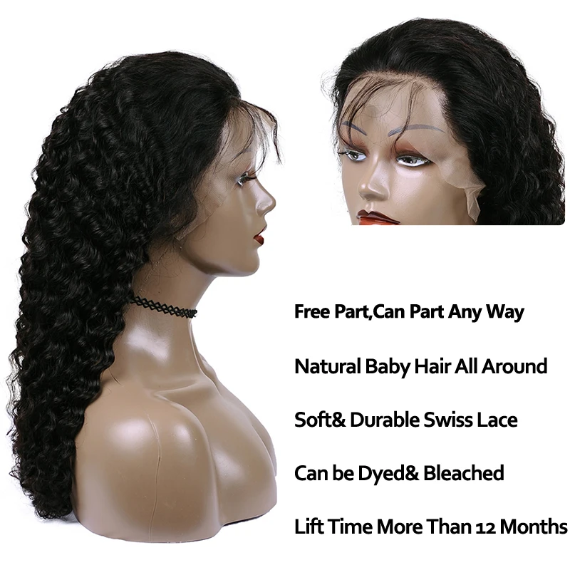 150 Density Middle Ratio 13x4 Lace Front Human Hair Wigs for Black Women Natural Brazilian Remy Human Hair Lace Front Wig 8-24