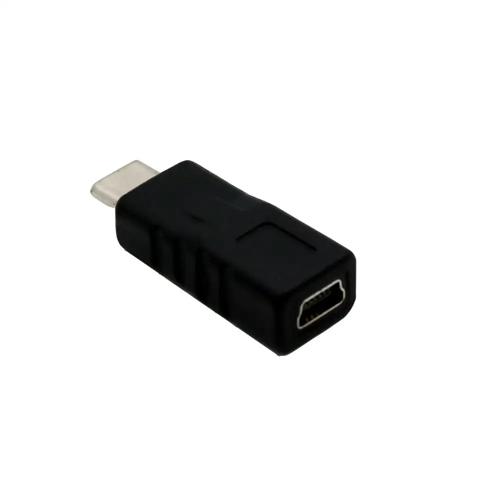 5x USB 3,1 type-C штекер для Mini 5pin Женский Разъем для зарядки адаптер для передачи данных конвертер Тип C штекер для Mini Female прямой черный