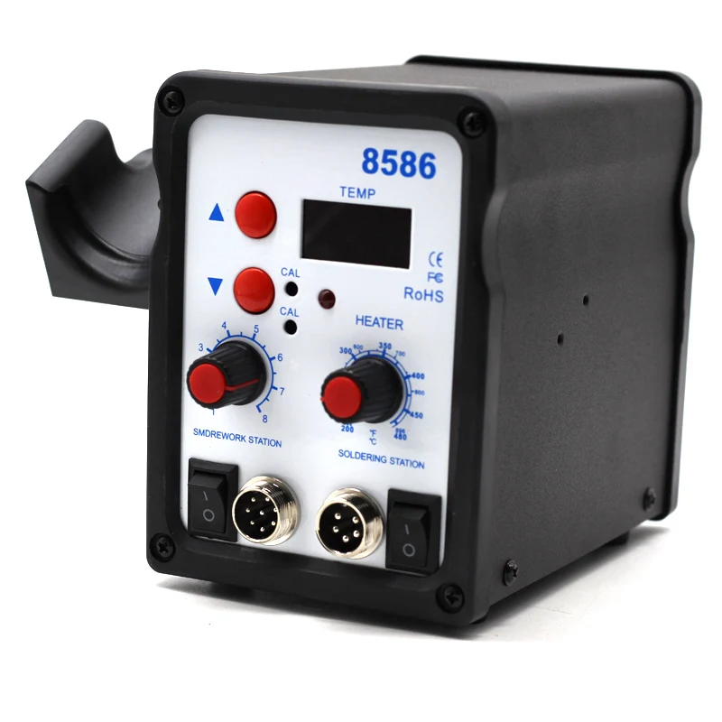 Price Yarboly 8586 SMD BGA Rework Solder Station Hot Air Blower Heat Gun Hair Dryer Soldering Hairdryer Desoldering Tool