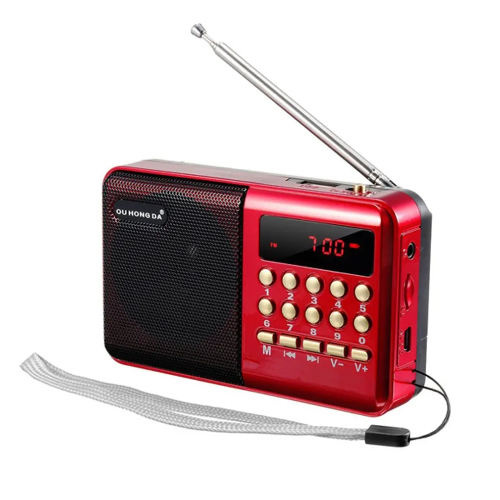 KK11 Mini Radio FM numérique Portable, USB, TF, lecteur MP3, haut