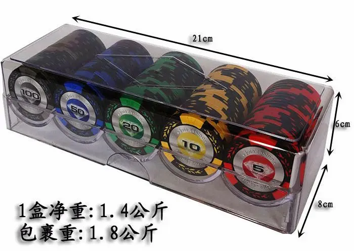Dezhou City Poker Chips Пшеница 100 код с прозрачной коробкой фишки для игры маджонг Жетоны