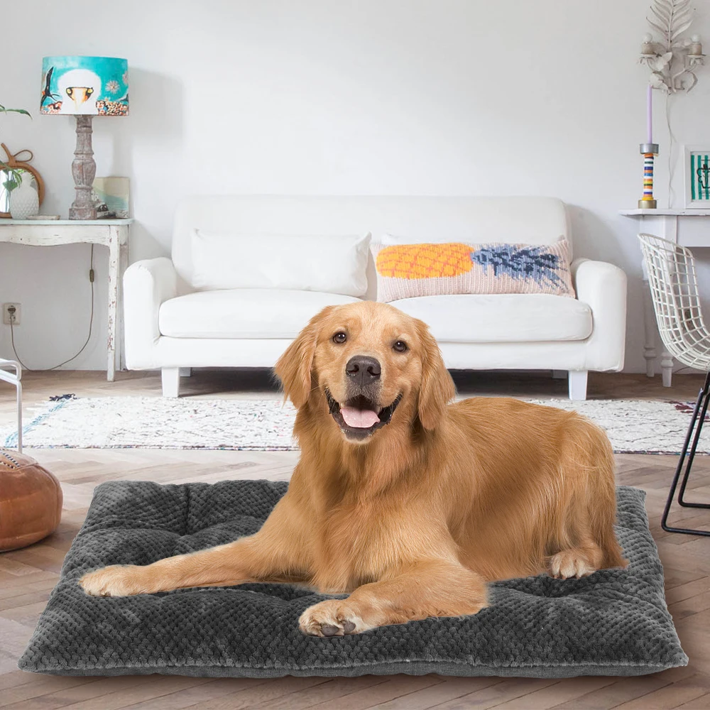 Диван-коврики для собак, кровать для собак, пена с памятью, роскошный удобный утолщенный коврик для домашних животных, теплый чехол для 36 дюймов, клетка для собак, домашний пол, кровать для собак