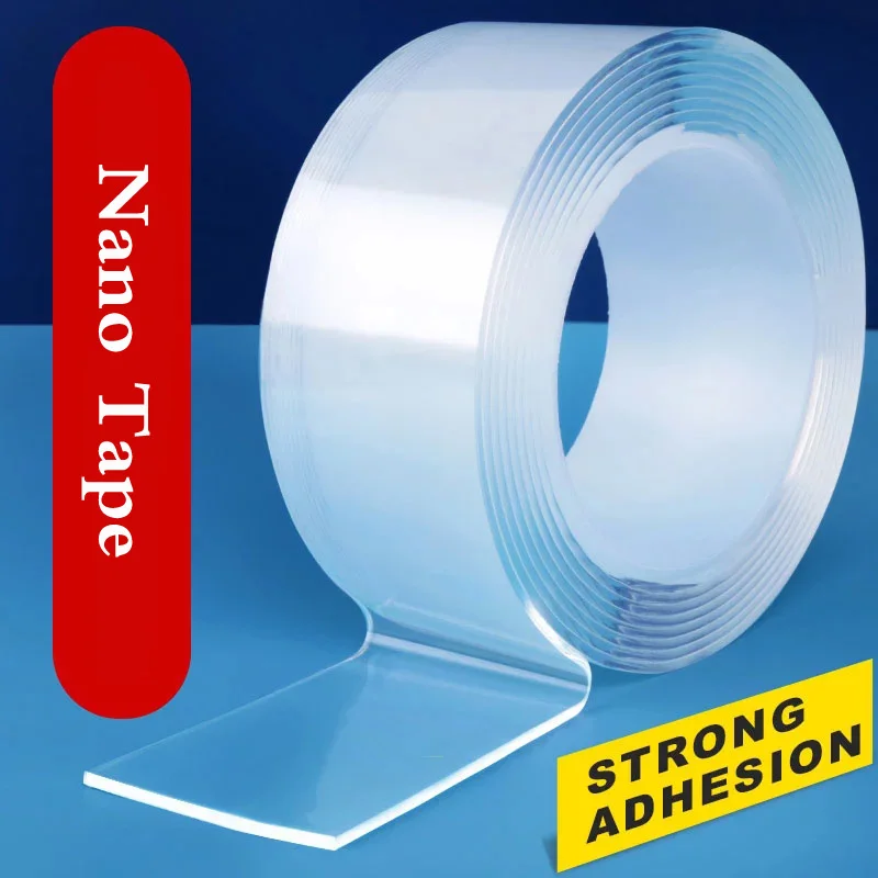 1m 2m 3m 5m Length 10 30mm Width Transparent Nano Double Sided Tape Notrace Reusable Waterproof Adhesive Strong Wall Stickers Tape Aliexpress
