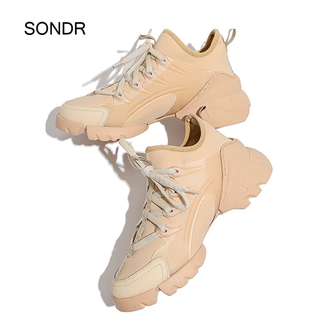 US $49.71 2019 Autumn New Black Shoes Women Platform Sneakers Brand Female Trainers Thick Bottom zapatos de m