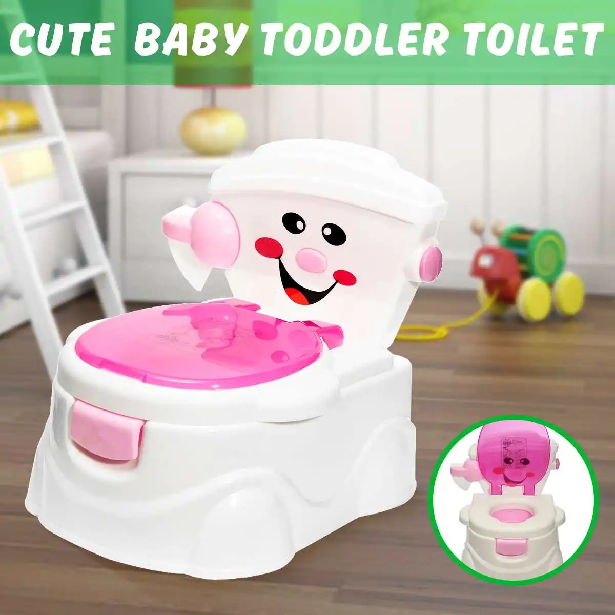 Los niños baño nuevo bebé orinal asiento de entrenamiento bebé higiénico Panda de dibujos animados niños baño entrenador orinal portátil respaldo urinario