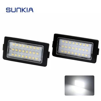 

SUNKIA 2pcs/set LED License Plate Lamp for BMW E38 95-01 with Bulit in Canbus Clear Plastic Cover Original Plug Error Free