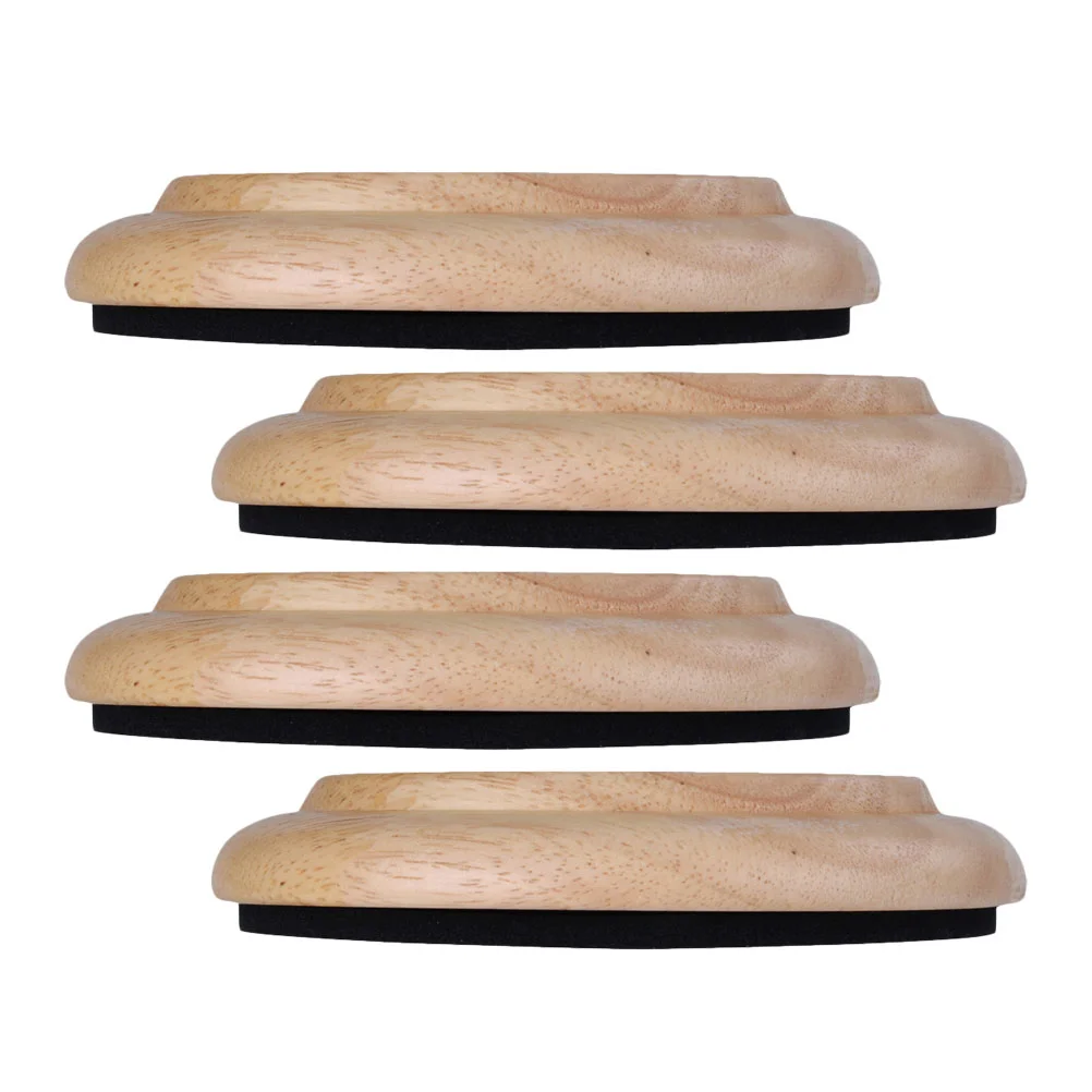 4pcs Piano Caster Cups Wood Furniture Leg Protective Pads Floor