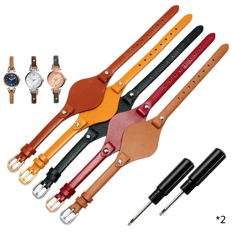 Genuine leather watch strap women 
