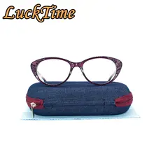 LuckTime повседневные Модные женские очки оправа кошачьи глаза близорукость очки оправа Lucky Time оптические Женские оправы для очков#1398