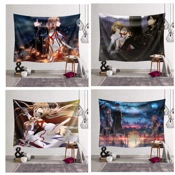 

Japan Cartoon Anime wall tapestry Wall art yoga throw beach towel picnic mat for living room 200*150cm wall hanging tapestry