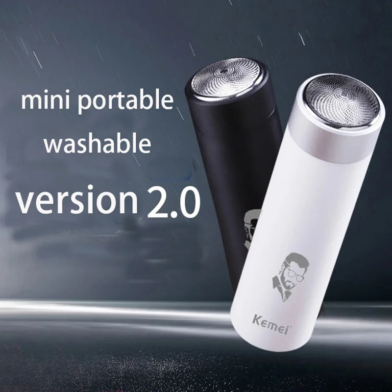 Kemei Shaver for Men Electric Safety Face Razor Waterproof Rotary Shaving Machine Portable Mini Usb Rechargeable Beard Trimmer