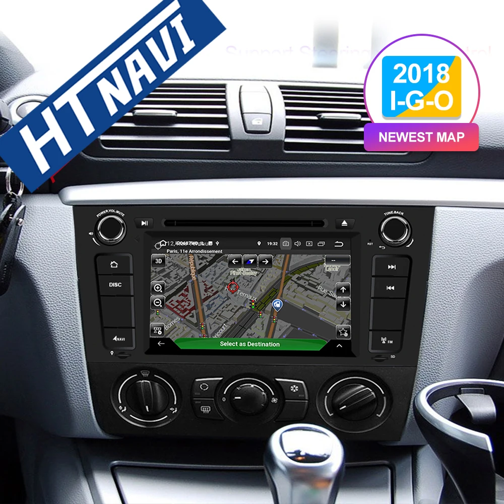 Excellent Car DVD Touch Screen Car Radio Two Din Bluetooth Car Multimedia Player Stereo For BMW 1 Series 120i 125i E81 E88 2004-2011 2