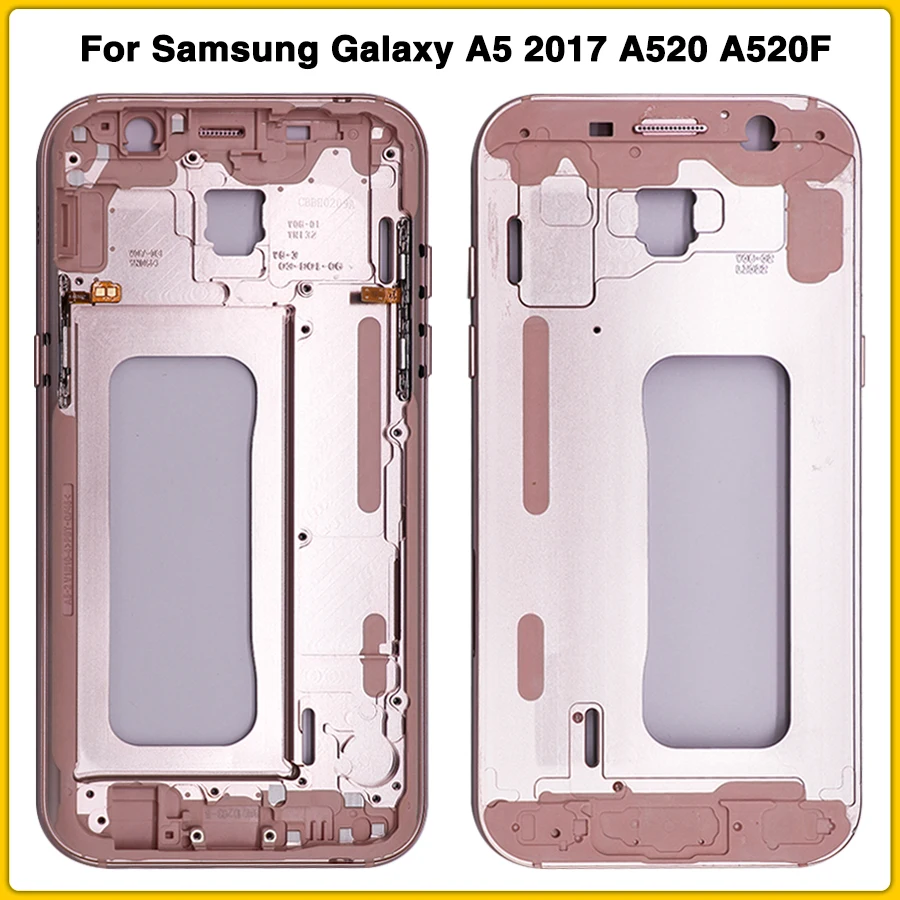 Полный корпус чехол для Samsung Galaxy A5 A520 A520F Средний Шасси рамка+ батарея задняя крышка Дверь задняя крышка