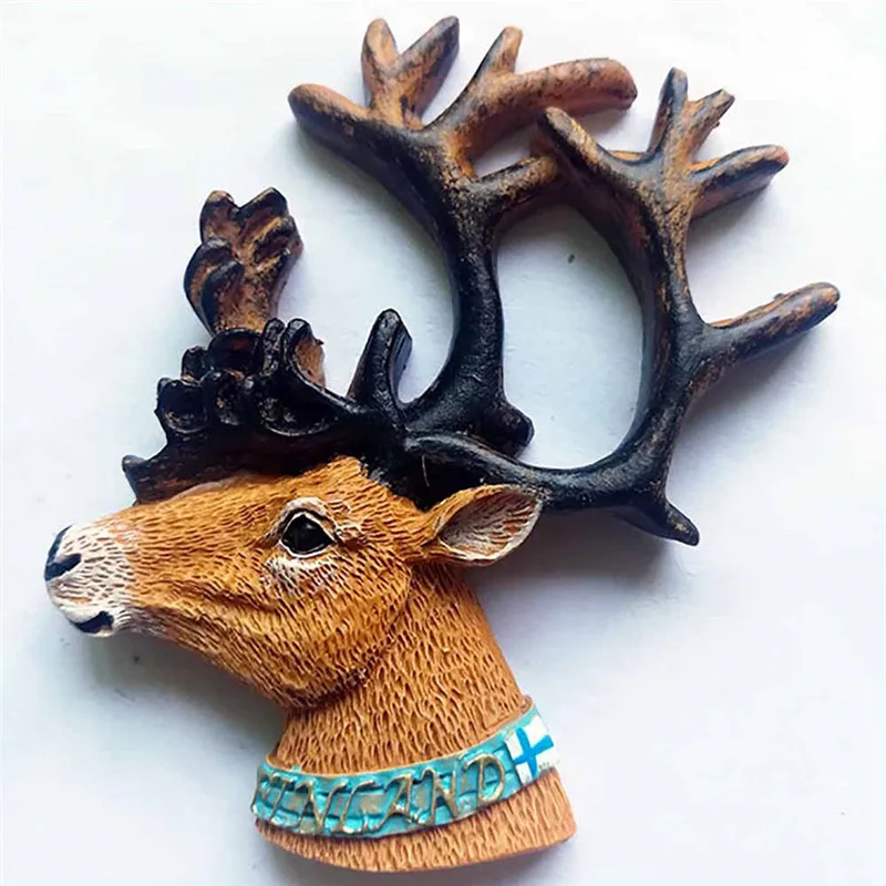 Lychee Life финский Лось холодильник магнитная наклейка креативный милый магнит на холодильник с животным современные украшения для кухни