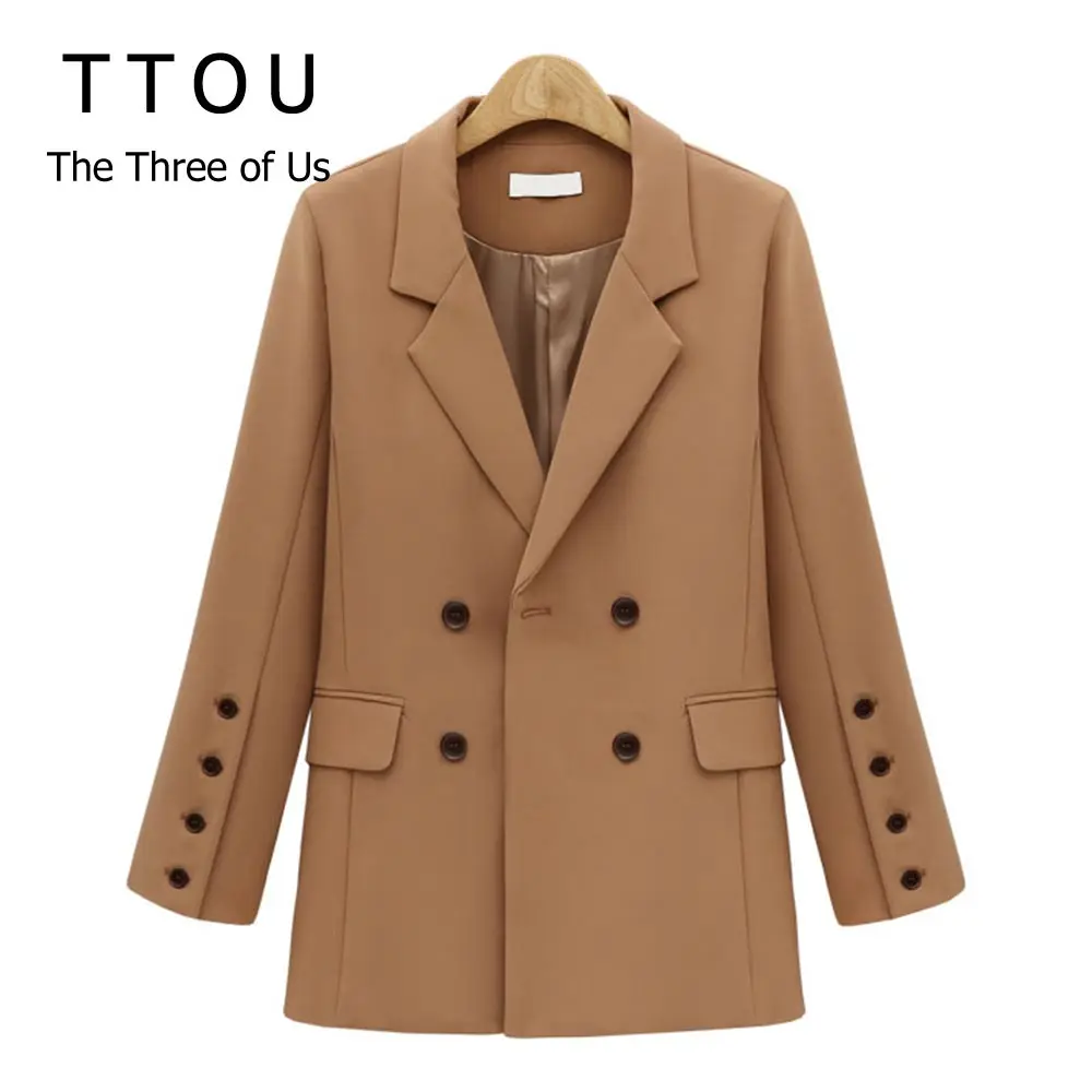 

Fashion Slim Blazers Women Autumn Spring Suit Jacket Female Work Office Lady Suit Black With Pocket Business Notched Blazer Coat