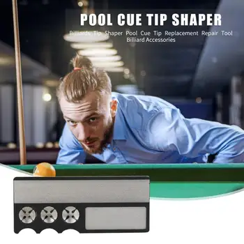 

Black Multi-functional Pool Billiards Cue Tip Sharper Snooker Cue Tip Repair Measuring Tool Billiard Accessories
