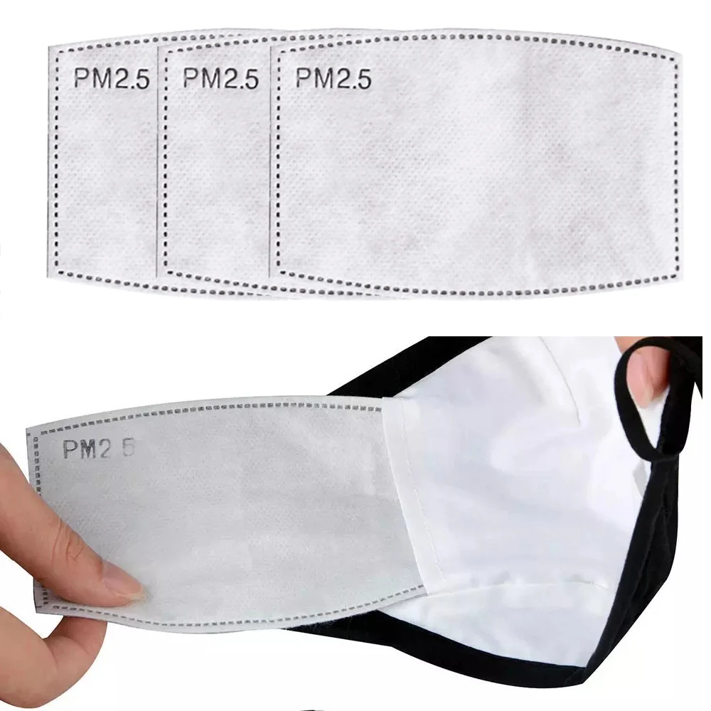 

50pcs/Lot PM2.5 Disposable Filter Paper Anti Haze Mouth Mask Anti Dust Activated Carbon Filter Mask Health Care