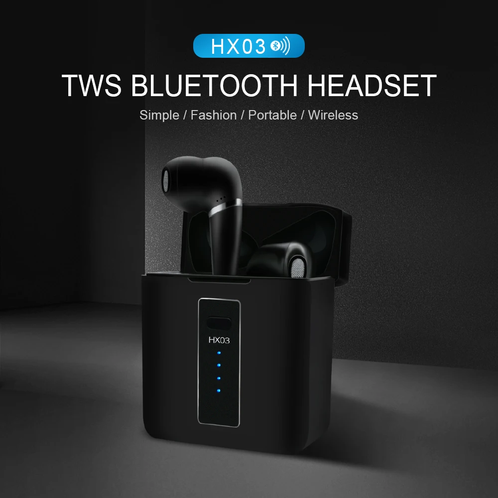 Bluetooth-наушники V5.0 HX03 TWS с сенсорным управлением Беспроводные спортивные
