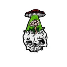 Нашивка с черепом, забавная вышитая на заказ нашивка для байкеров, для одежды, футболка, сумка, крышка, наклейки значки DIY