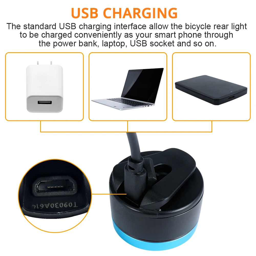 Велосипедный задний фонарь датчик торможения USB Перезаряжаемый Водонепроницаемый Прочный 5 режимов умный тормозной светодиодный фонарь Предупреждение стробоскоп