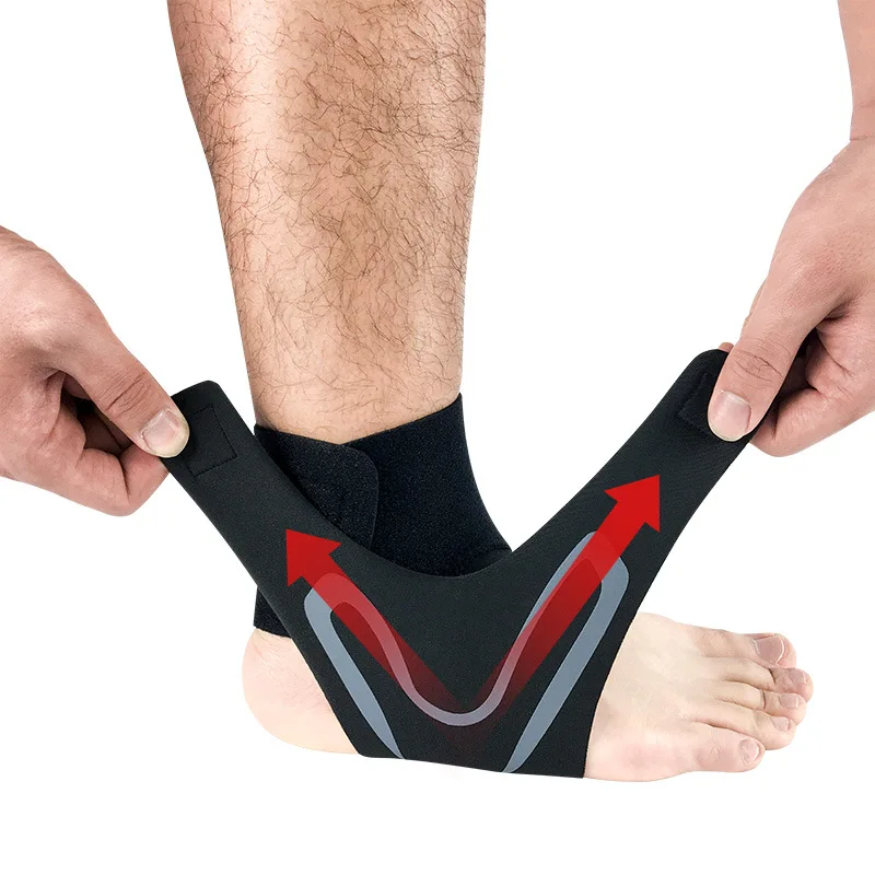 GOBYGO Adjustable Ankle Support Pad Sleeve Pressure Anti-Spinning Elastic Breathable Fitness Sports Safety Prevent | Спорт и
