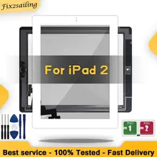 Para ipad 2 vidro exterior ipad2 tela de toque a1395 digizer a1396 a1397 sensor digitador toque com/sem chave