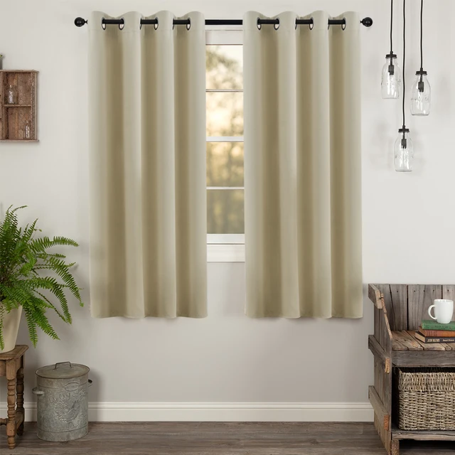 Modern Blackout Short Curtains in the Living Room Bedroom Window Treatments Kitchen Decor Solid Color Thick Blinds Drapes Custom 4